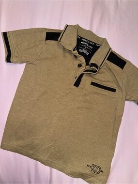 Kenneth Cole Kids Tan Polo with Black Trim Accents